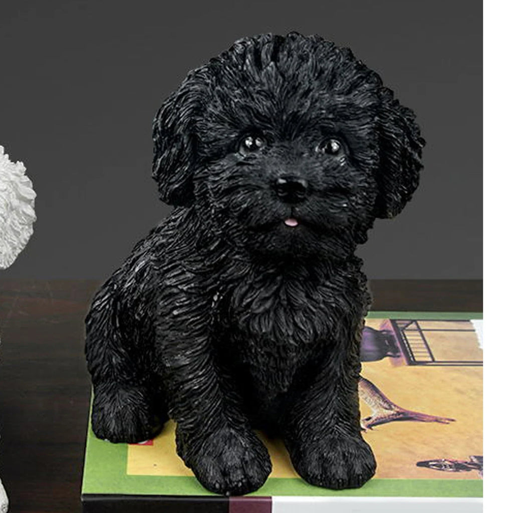 Creative Dog Figurine Statue Sculpture Crafts Collection for Living Room Desktop Office Decor Ornament Kids Gift