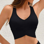Anfilia Ruched Racerback Sports Bra Top