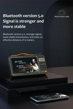 SANSUI Wireless Bluetooth Speakers Home Full-band Radio LED HD Video Player Portable MP4 Walkman Built-in Rechargeable Battery Lootquake LLC