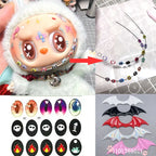 17cm Labubu Color Metal Bracelet Labubu Exquisite Eye Makeup Stickers Eyelash Stickers Vinyl Doll Diy Accessories Lootquake LLC