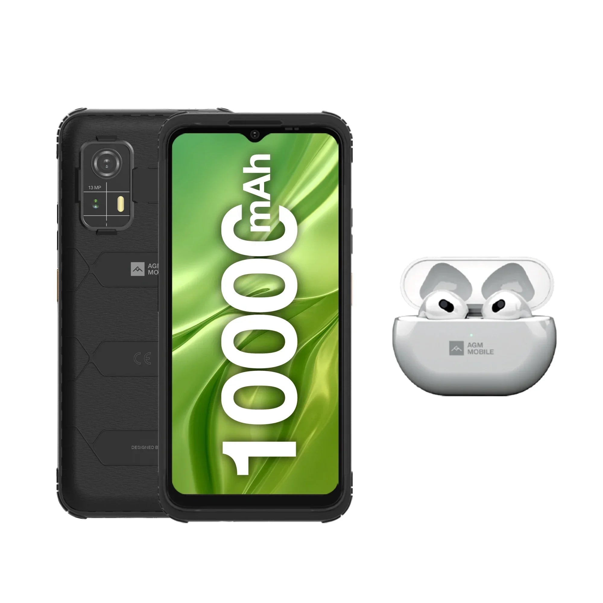 [World Premiere]AGM H MAX Rugged Smartphone 10000mAh Battery 4+128GB HD+ Display 3 Card Slot NFC OTG Reverse Charge Waterproof Lootquake LLC
