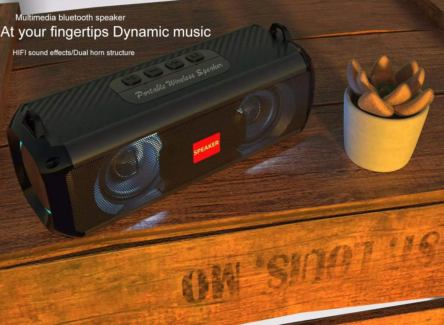 Portable Bluetooth Speaker with Hi Res Audio Extended Bass and Treble Wireless HiFi High Quality Super Volume Speakers Lootquake LLC