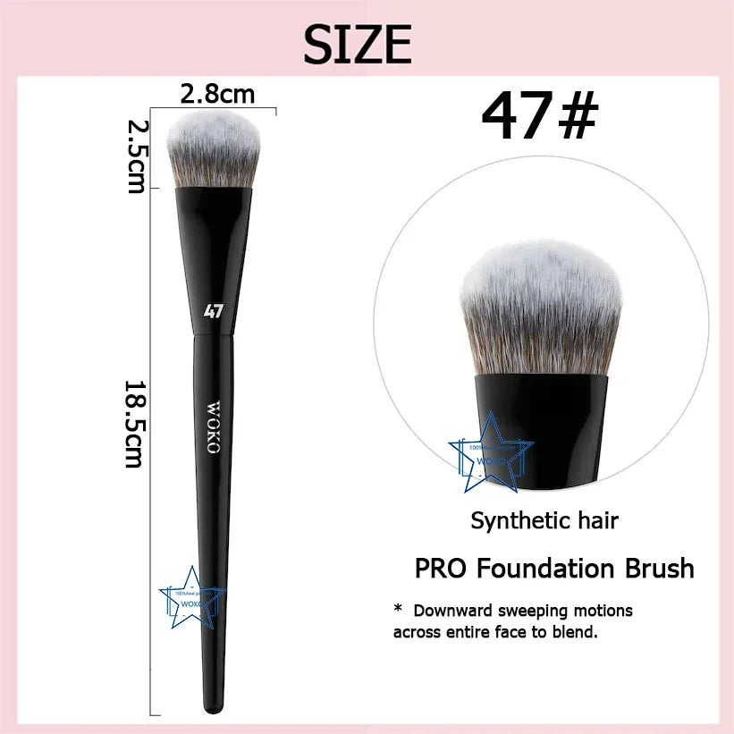 70 Pro Big Foundation Brush Cream Foundation Makeup Brush Chubby Professional Synthetic Hair Face Contour Foundation Makeup Tool Lootquake LLC