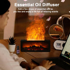 Air Humidifier Essential Oil Diffuser Flame Aroma Humidifier Home Room Fragrance Diffuser with Night Light Aromatherapy Diffuser Lootquake LLC