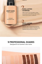 Flawless All Day: 9 Color Waterproof Concealer Foundation For Women Makeup Full Coverage Long Lasting Moisturizing Lootquake LLC