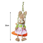 Easter Bunny Pendant Swing Rabbit Hanging Ornament for Dining Room Holiday Collections Display Home Decor Wedding Party Art Gift Lootquake LLC