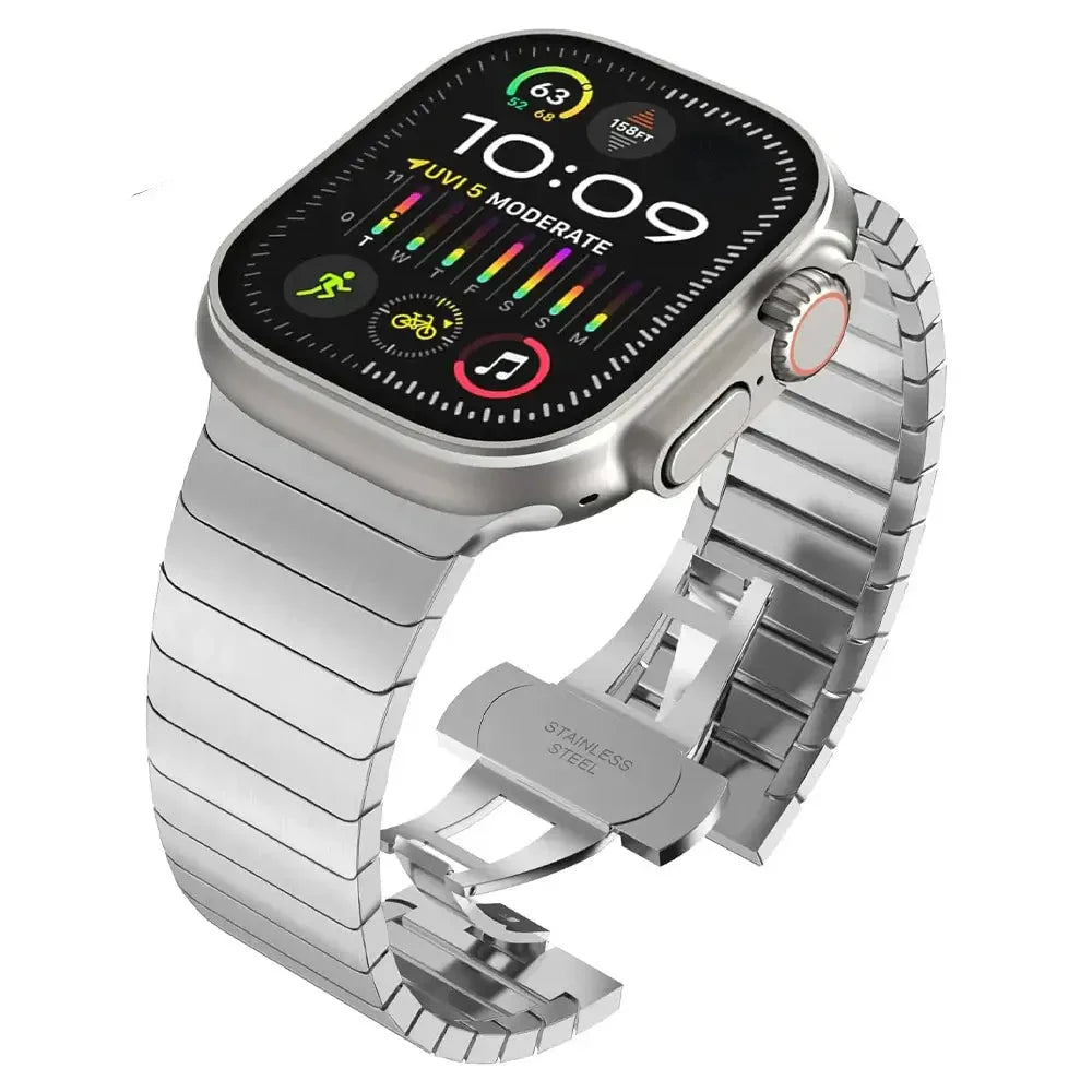 Stainless Steel Apple Watch Band - Stylish Durable Design - SJB-DIAMOND ELITES