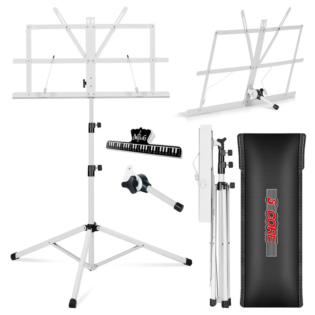 All Metal Portable Sheet Music Holder Stand Adjustable Desktop Book Stands Foldable Bookstand-MUS Musical Instrument Accessories Lootquake LLC