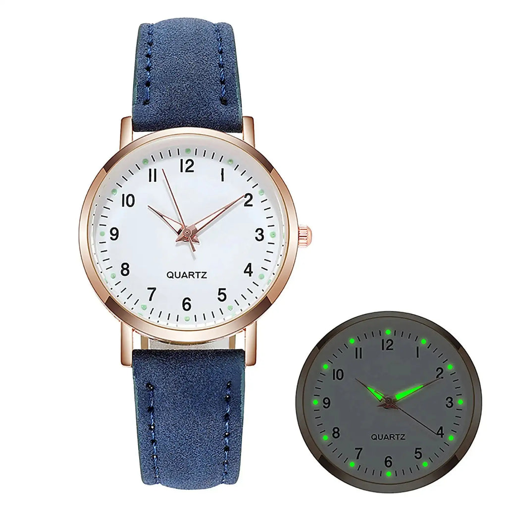 Reloj Mujer Fashion Watch For Women Leather Belt Watches Ladies Luxury Analog Quartz Luminous Wristwatch Clock Relogio Feminino