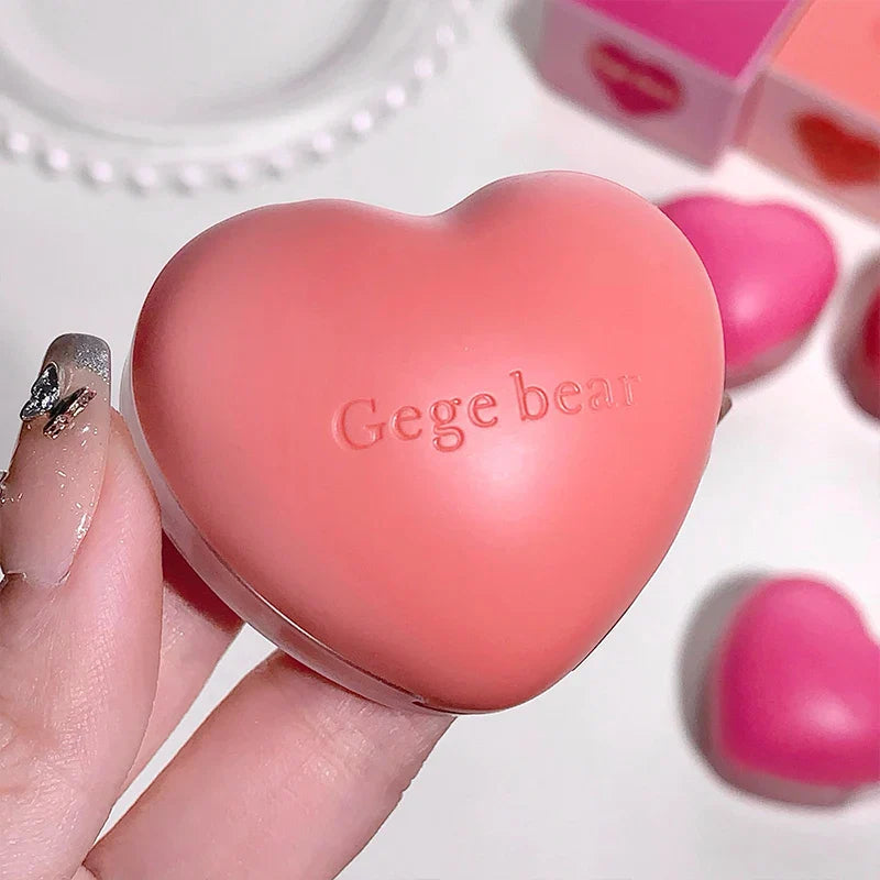 Gegebear Heart-Shaped Lip and Cheek Balm — Fine-Milled, Soft Matte Finish with Delicate Pink Tones for a Blushing Look Lootquake LLC