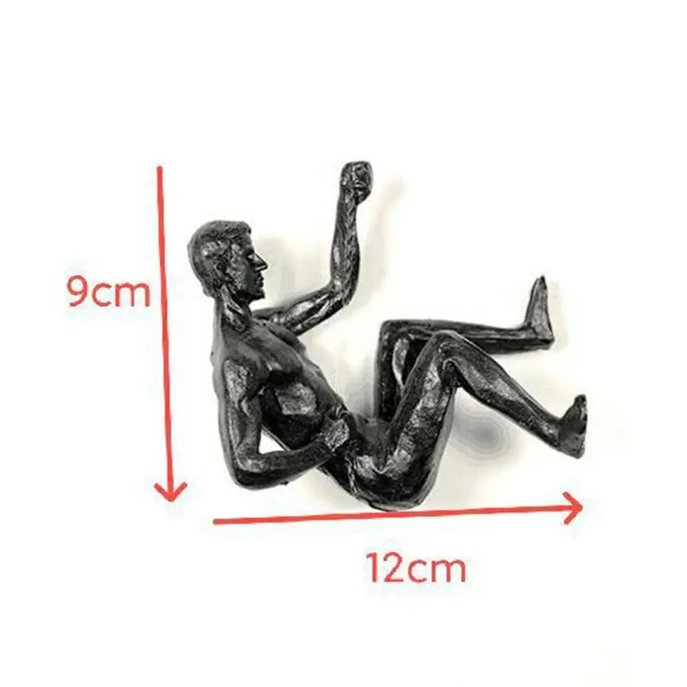 2024 Christmas Modern Simplicity Athlete Resin Sculpture Creative Climbing Man Wall Sculptures Hand-Finished For Wall Art Statue Lootquake LLC