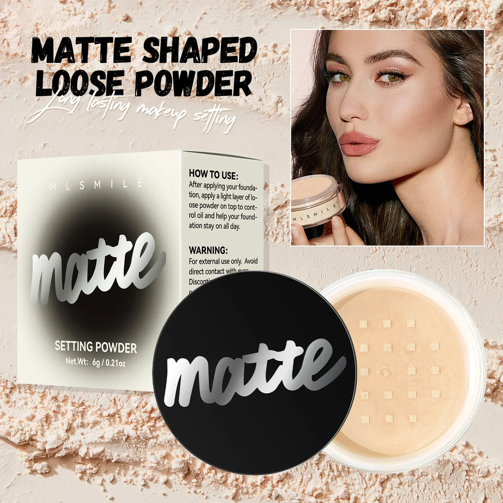 4 Colors Matte Loose Powder Face Whitening Skin Finish Transparent Pink Nude Mineral Makeup Cosmetic Foundation Setting Powder Lootquake LLC