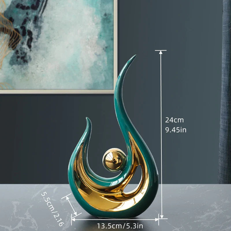 Ceramic Sculptures Ornaments Home Modern Decoration Abstract Statue Room Art Decor Luxury Porcelain Figurine Table Accessories Lootquake LLC