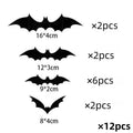 Halloween Decoration 3D Black PVC Bat Halloween Party DIY Decor Wall Sticker Bar Room Halloween Party Scary Decos Props Lootquake LLC