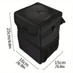 Waterproof Car Trash Can Bin, Acessórios Auto Organizer, Lixo Dump, Bolsos de armazenamento de carros, Closeable, portátil