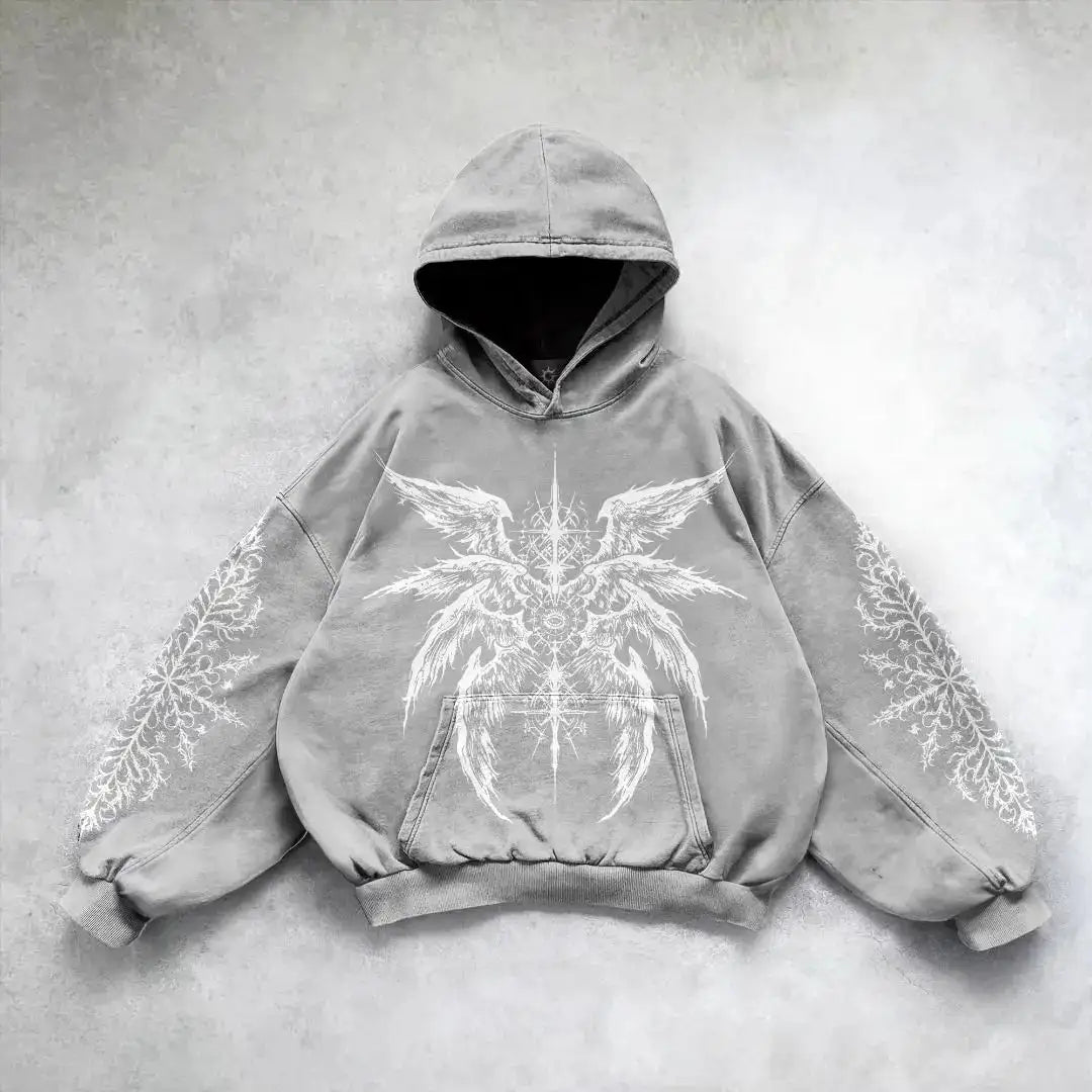 Harajuku hoodie dark punk print hoodies women oversized sweatshirt goth new couples y2k tops goth streetwear gothic clothes Lootquake LLC