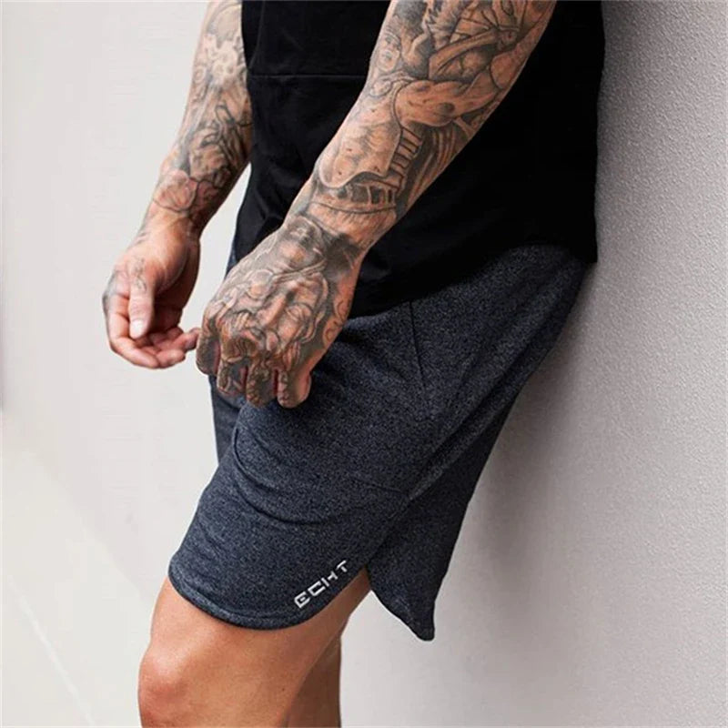 Cotton Casual Shorts Men Gym Fitness Running Sportswear - SJB-DIAMOND ELITES