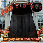 Halloween Hanging Skull Ghost Haunted House Decoration With LED Sound Ghost Ornament Indoor Outdoor Bar Halloween Party Decor Lootquake LLC