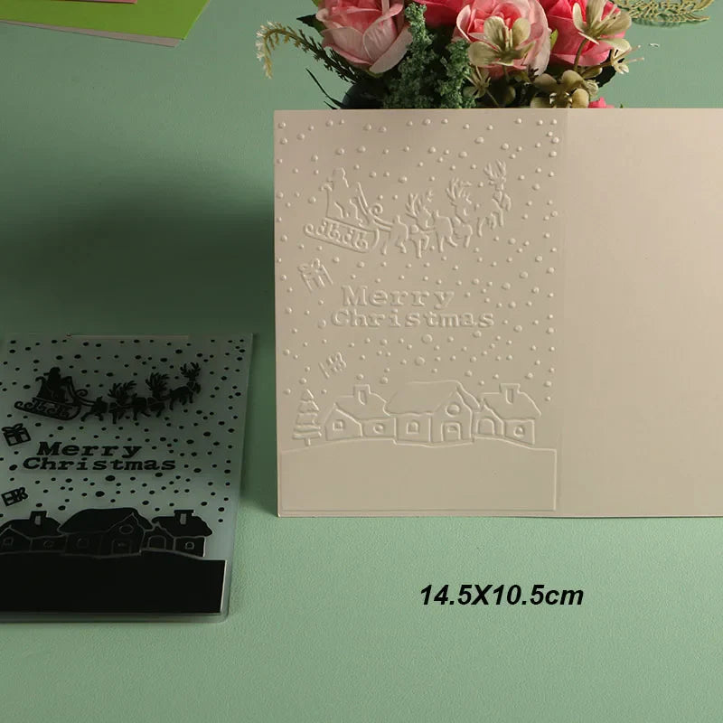 DUOFEN Crafts plastic embossing folder collection 2 paper embossing flower mold Christmas Birthday Easter day wedding Lootquake LLC