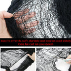 76x183cm Halloween Decorations Black Creepy Gauze Cloth Window Table Door Net Spooky Fancy Dress Party Haunted House Wall Decor