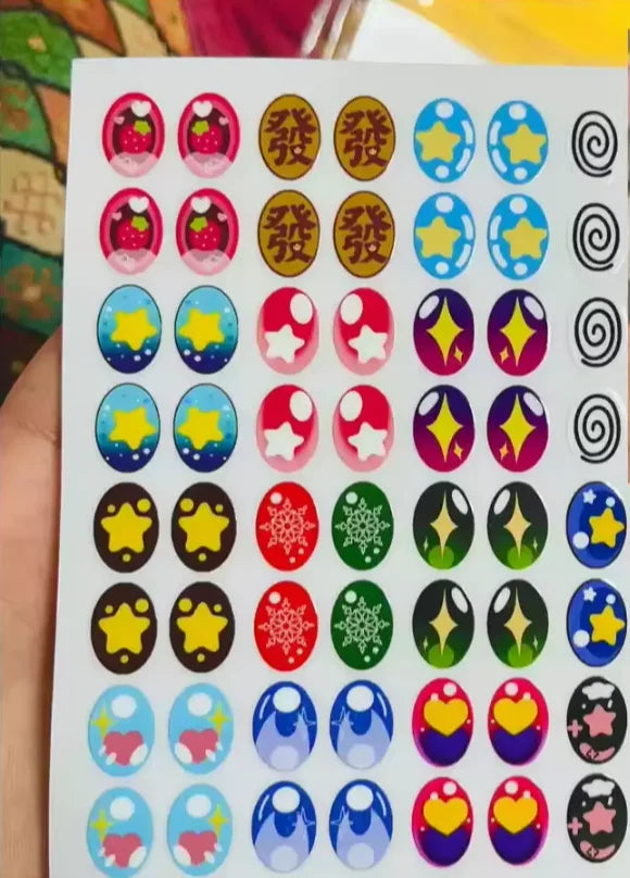 17cm Labubu V1v2 Eye Makeup Color False Eyelash Customization Gorgeous And Exquisite Eye Makeup Stickers Eyelash Stickers Lootquake LLC