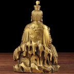Chinese Brass Seiko Taoism Taishang Laojun Crafts Buddha Statue Ornament Sculpture Carving Buddha Statue Collection Home Decor Lootquake LLC