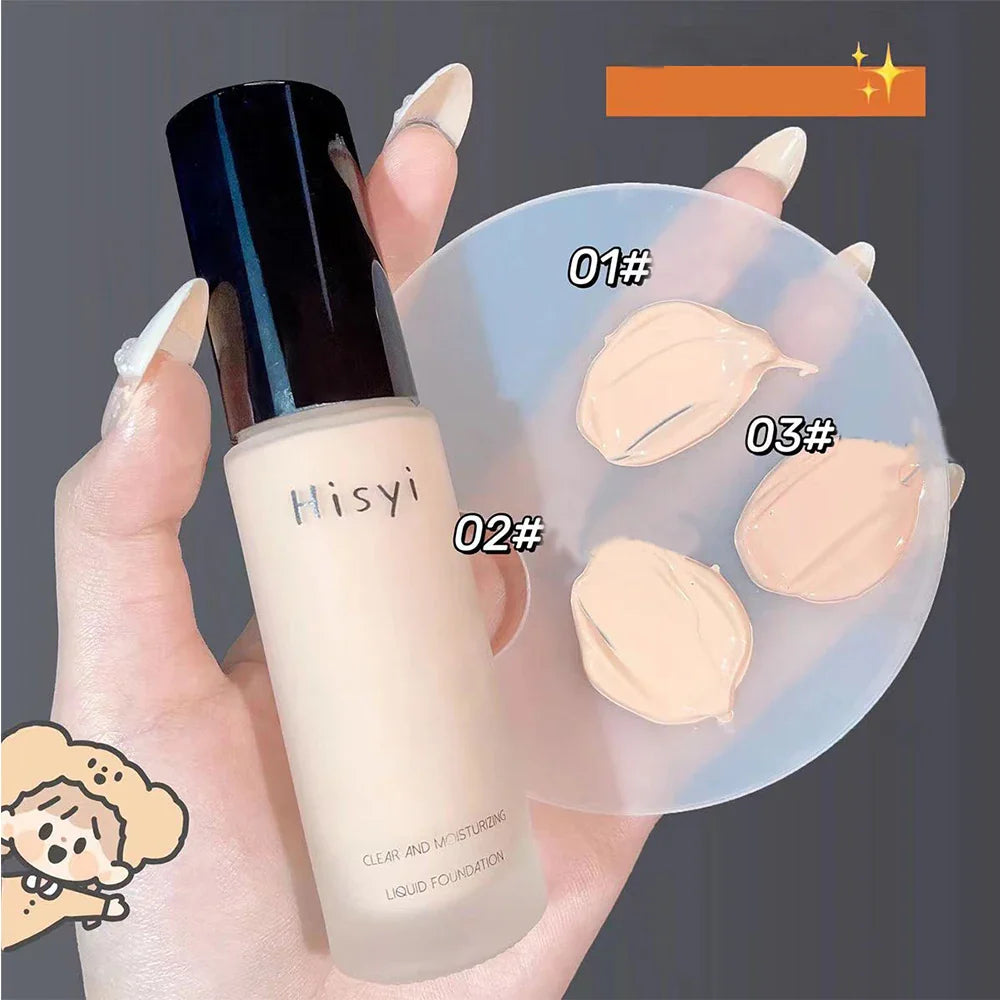Liquid foundation naturally covers flaws without sticking powder, plain face cream, transparent foundation, conceals blemishes Lootquake LLC