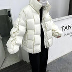 2023 Korean Fashion Thick Winter Jacket Men Parkas Jacket Men Outwear Coats Solid Stand Collar Windbreaker Cotton Padded Jacket