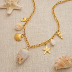 Zora Conch Charm Necklace | Bohemian Beach Jewelry -femstylo