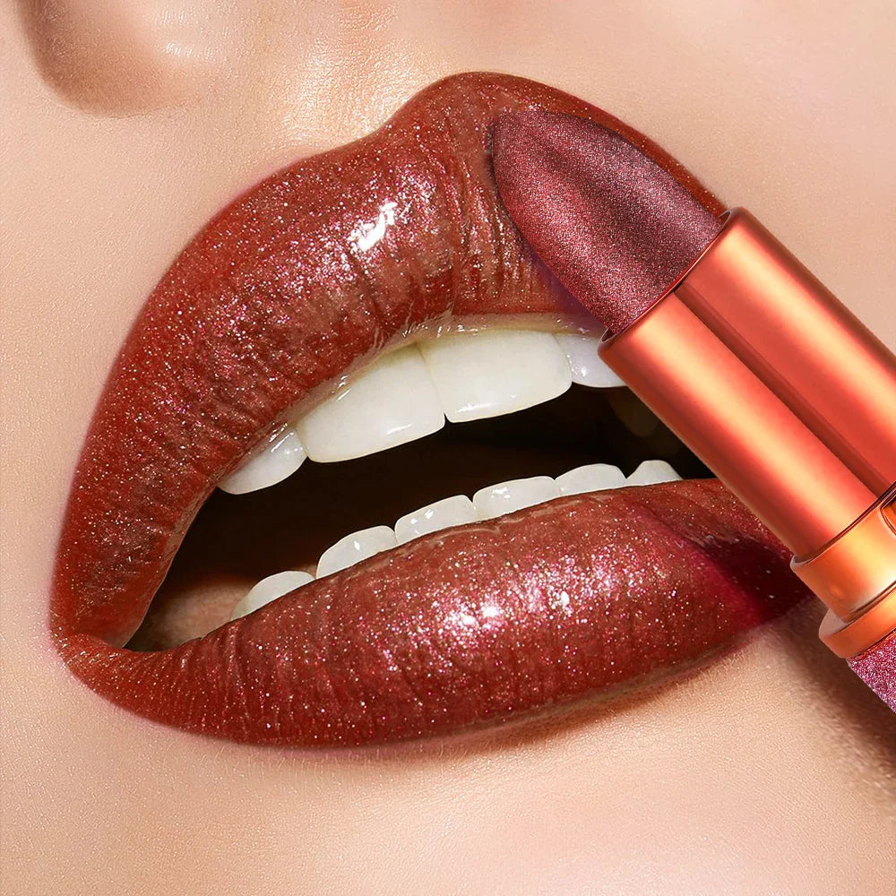 Rose smoke powder, bright starry sky, glossy velvet texture, durable, make your lips shiny, waterproof, anti-fouling. Lootquake LLC
