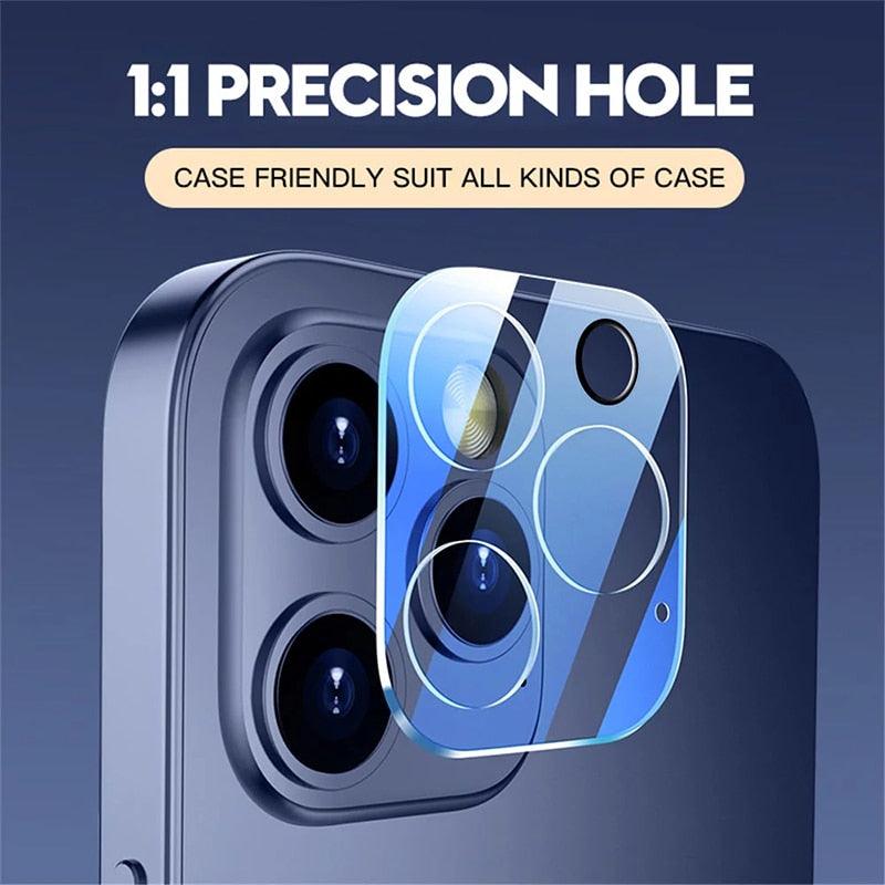 4Pc Camera Lens Protector For iPhone 14 13 12 Pro Max Full Cover Tempered Glass For iPhone 13 12 Mini Camera Protector Lens Film Camera Protective Glass For iphone Stevvex