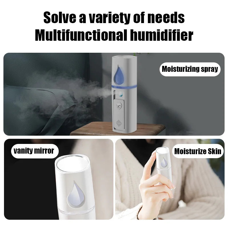 Mini Nano Mist Sprayer Cooler Facial Steamer Humidifier USB Rechargeable Face Moisturizing Nebulizer Beauty Skin Care Lootquake LLC