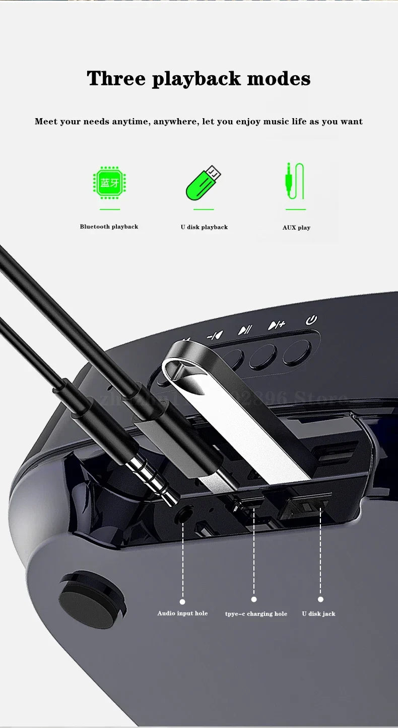 Shop Wall-mounted Bluetooth Speaker TWS Interconnection Built-in 4400 MAh Battery Boom Box Wireless 3D Surround Stereo Subwoofer Lootquake LLC