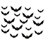 Funny Spooky Halloween Bat Decorations with Eyes Trick or Treat Bats Wall Decor Realistic Simulation Bat Pendant Halloween Party Lootquake LLC