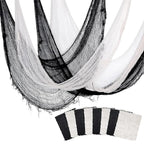 Halloween Decoration Black White Creepy Cloth Spooky Gauze Fabric Window Door Cover Scary Party Horror House Props Hallow Favors Lootquake LLC