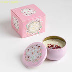 Osmanthus Gardenia Fragrance Candles with Petals Small Romantic Fragrance Candles for Girls' Birthday Gifts Home Aromatherapy