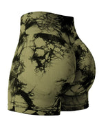 2024 Summer New 16 Color Sexy Tie Dye Shorts Woman Fitness Seamless Butt Lifting Shorts One Pieces Activewear Running Outdoors