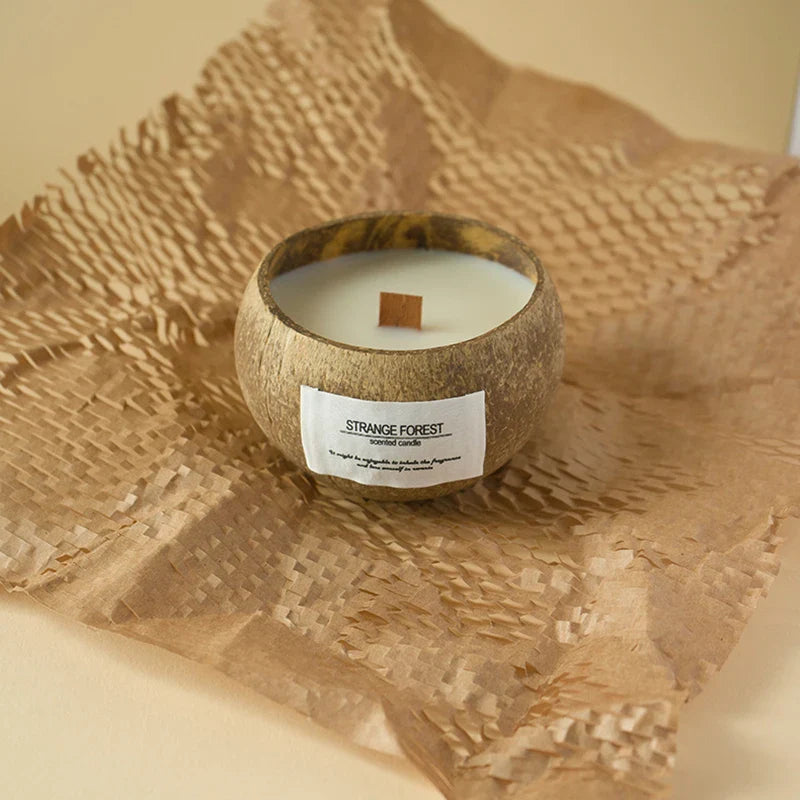 Coconut Shell Aromatherapy Candle Essential Oil Fragrance Premium Plant Wax Fragrance Home Companion Lootquake LLC