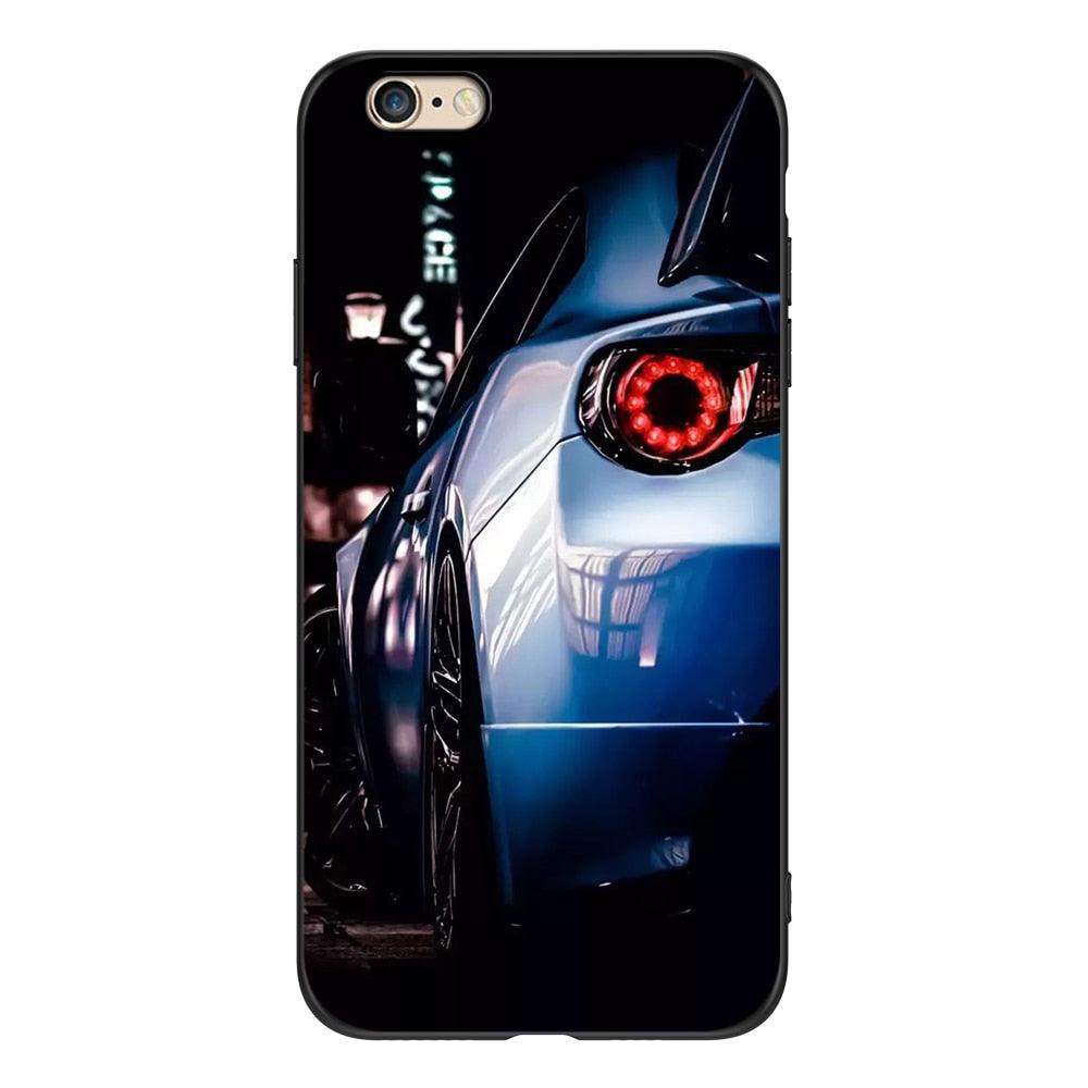 Cute Cover Soft Silicone Print Cars Print Phone Case For Iphone 5s 5 S Se 2016 4.0" Case Phone Cover On  Iphone 6s 6 S Plus Funda Bumper Black Case Sport Race Car Stevvex