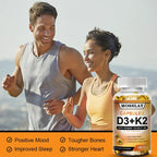 Vitamin K2+D3 Supplement - Promotes Immune System Health and Bone Support