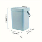 Space-Saving Quiet-Close Trash Can - 3/5L, Eco-Friendly Sealed Bin For Kitchen & Office, No Electricity Needed Lootquake LLC