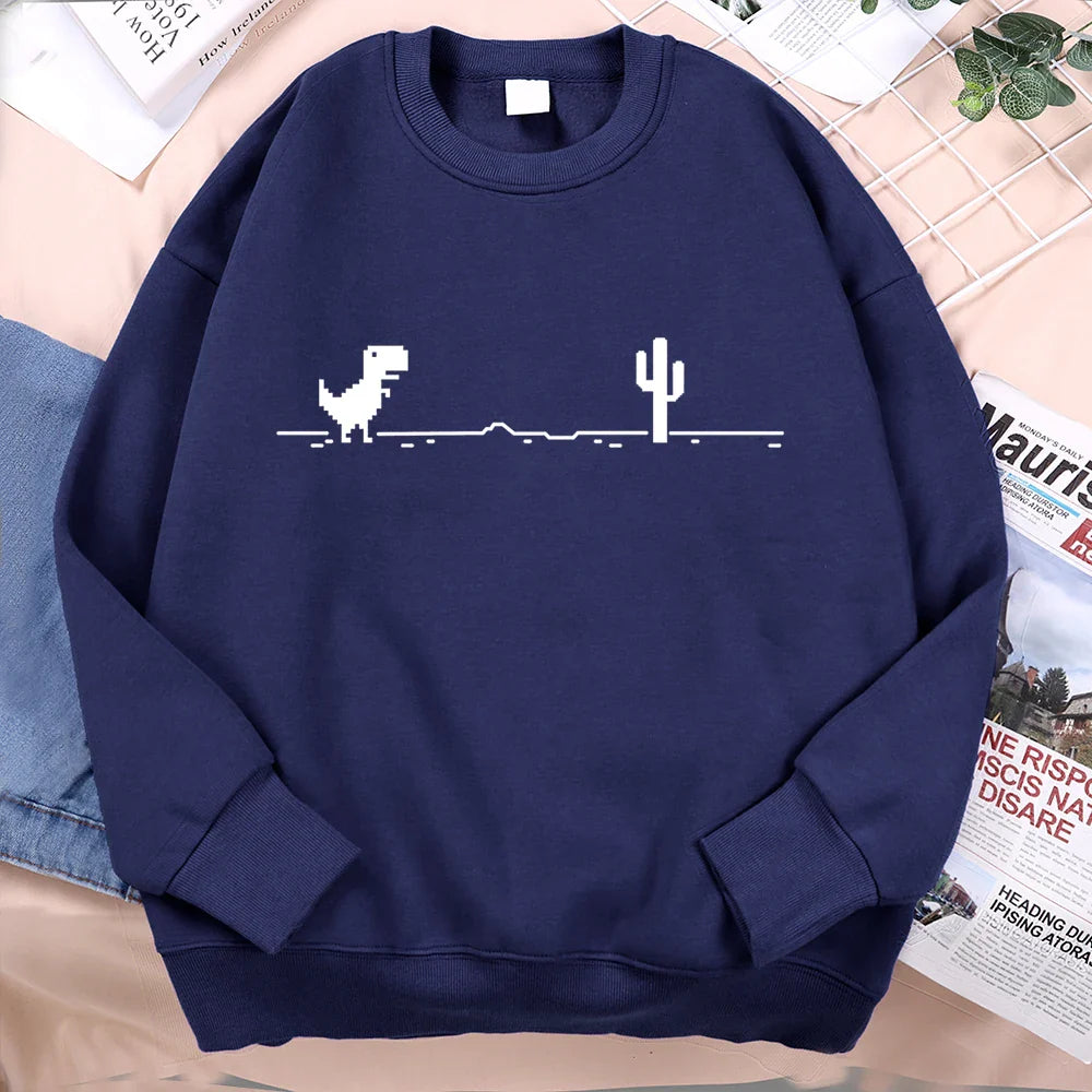 Network Malfunction Little Dinosaur Sweatshirts Men Women Casual Hoody Hip Hop Comfortable Streetwear Loose Warm Clothes Hoodies Lootquake LLC