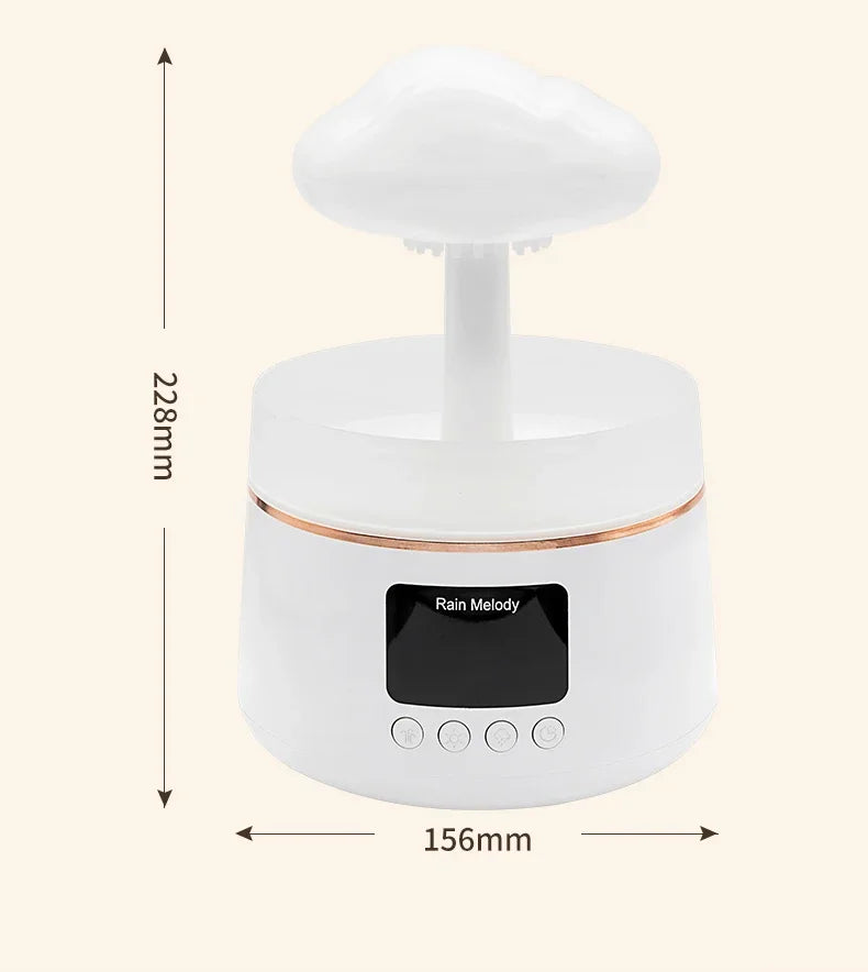 300ml 5W USB Air Diffuser Bluetooth Rain Cloud Humidifier Design Mushroom Lamp Colorful NightLight Ultrasonic Aroma Diffuser