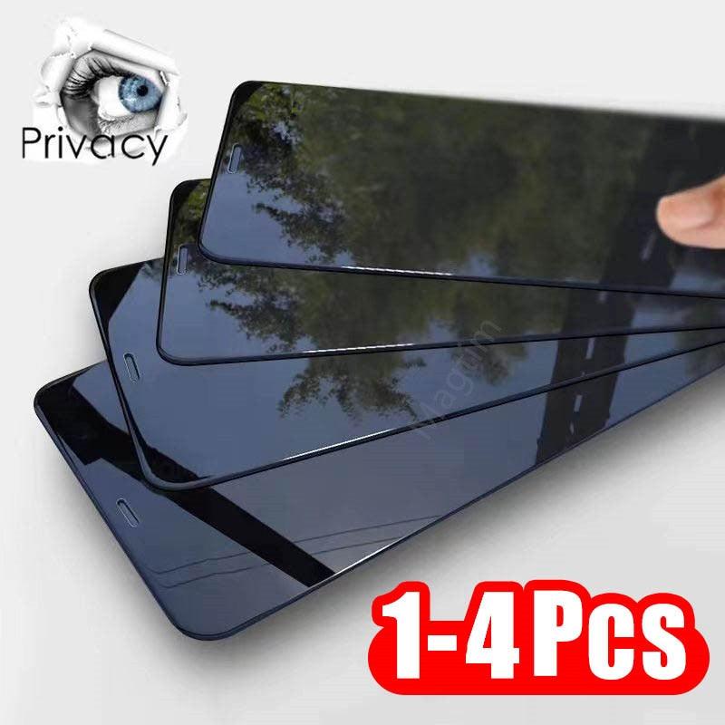 4PCS Anti-Spy Screen Protector For iPhone 14 13 12 11 Pro MAX Tempered Glass For iPhone XS MAX XR 7 8 Plus 13Pro mini Privacy Anti Spy Anti Glare Glass Screen Protector for iPhone Stevvex