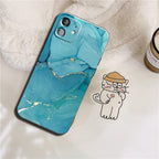 Luxury Marble Texture Phone Case For iPhone X XR XS 7 8 6S 6 5 Plus Silicone Anti Fall Back Cover Ultra Thin Soft Silicone Protective Shockproof and Scratch Resistant with Cute Design Pattern Case Stevvex