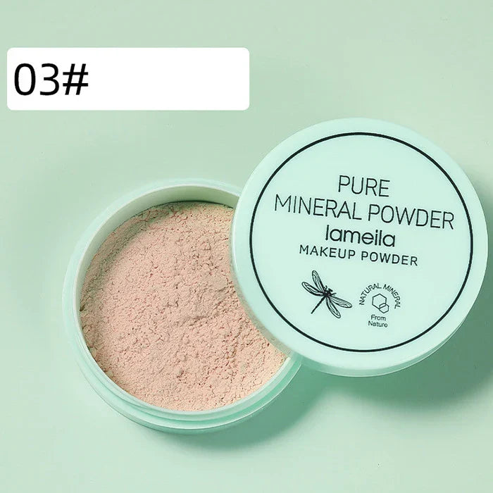 3 color facial loose powder, waterproof oil control honey powder, long-lasting makeup powder with powder puff Lootquake LLC