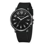 Women's Pink Silicone Watch Large Dial Rose Gold Minimal
