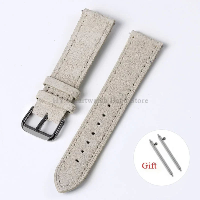 Polar Suede Leather Watch Strap For Polar Smartwatch - Handmade Quick Release