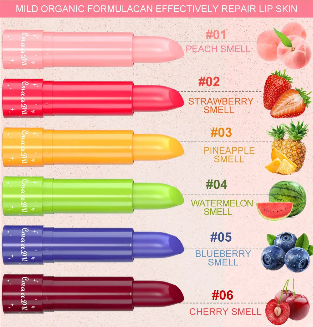 Fruit Color Changing lipstick Fruit Taste Moisturizing Lip Skin Without Drying out Temperature Changing lipstick Lootquake LLC