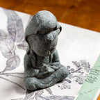 Avalokitesvara Buddha Statue Granite Sculpture Figurine Meditation Miniatures Ornament Home Decoration Crafts Antique Art Gift